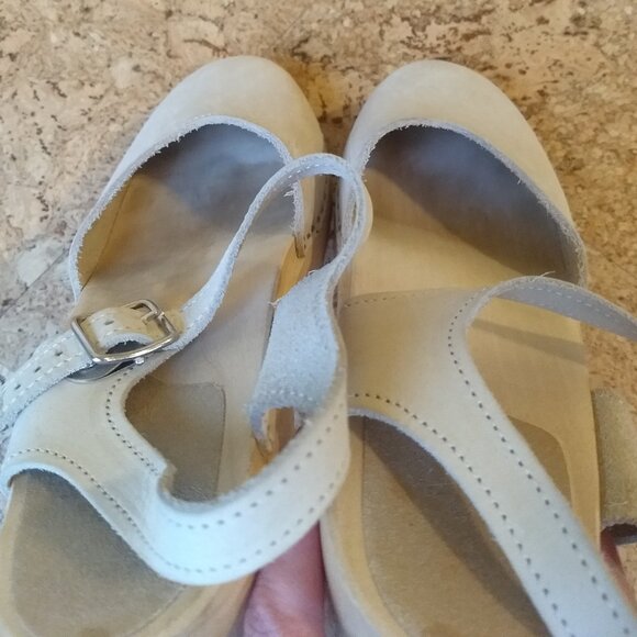 Sandgrens Clogs Nude Mary Janes Sz 37.5 US 7 $200 - Picture 2 of 9